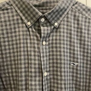 Gray checkered Whale Shirt